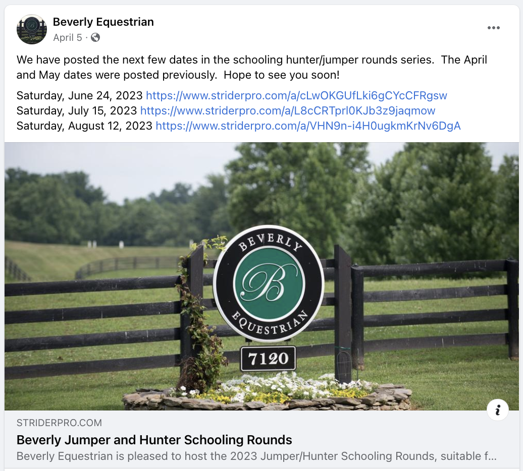 BeverlyEquestrian_Facebook STRIDER