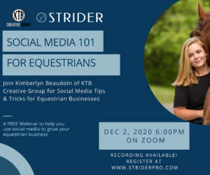 Social Media 101 for Equestrians: Webinar Recap featuring KTB Creative Group