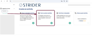 Posting Your First Activity On STRIDER