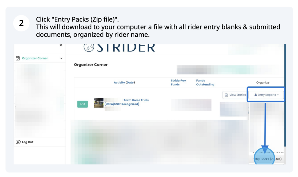 Pud Rider Doc Example How to Download Rider Entry Packets for USEF or Insurance | STRIDER